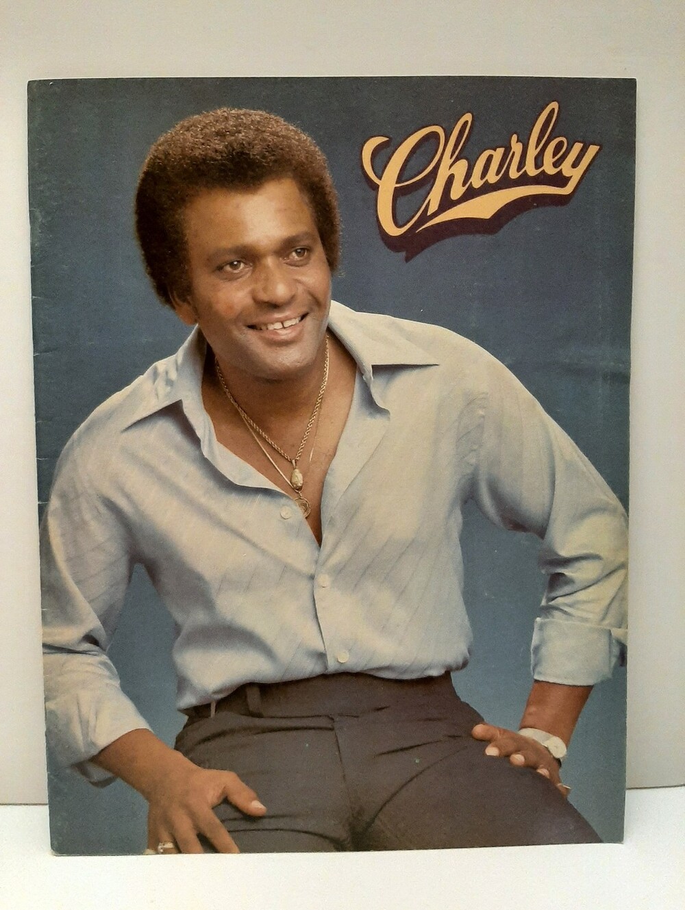 🍒  Charley Pride's 1975 official tour souvenir program book / brochure Retro